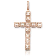 14KR 5.00CTW BAGUETTE DIAMOND CROSS PENDANT - Johnny Dang & Co