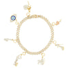 10k Gold 1.00ctw Diamond Link Charm Bracelet 7.5". Bracelet only. Charms sold separately - Johnny Dang & Co