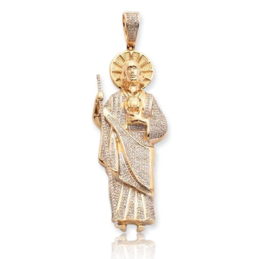 14KY 0.90CTW DIAMOND ST. JUDE PENDANT - Johnny Dang & Co