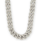 10k White, Yellow, or Rose Gold 3 Row Diamond 5 cttw Cuban Chain 9.5mm 22inches - Johnny Dang & Co