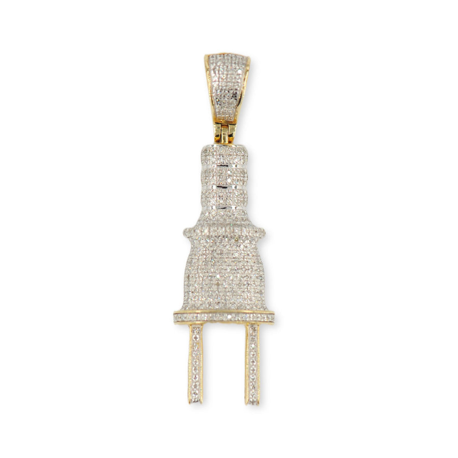 10K Yellow Gold Plug Pendant - Johnny Dang & Co