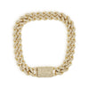 10k Gold 3 Row Diamond Miami Cuban Link 9.75mm Bracelet - Johnny Dang & Co