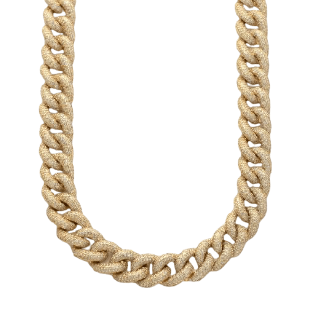 10KY 33.77CTW DIAMOND CUBAN NECKLACE - Johnny Dang & Co