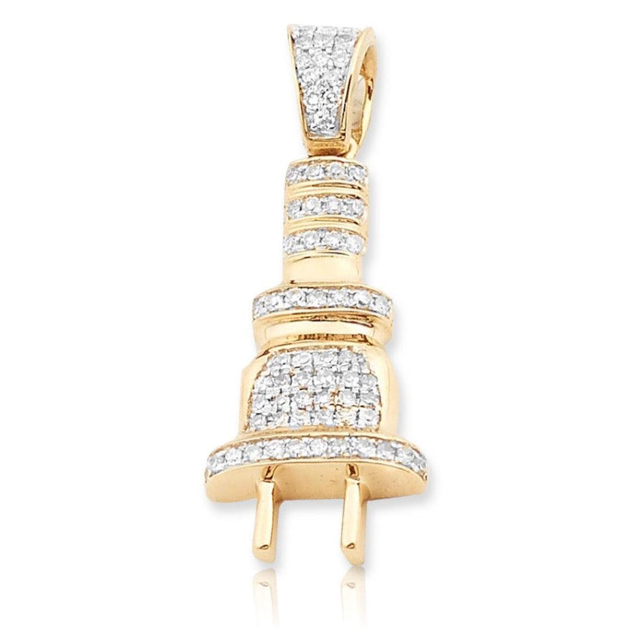 10KY 0.25CTW DIAMOND PLUG PENDANT - Johnny Dang & Co