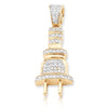 10KY 0.25CTW DIAMOND PLUG PENDANT - Johnny Dang & Co