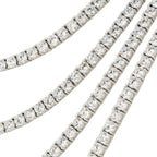 CZ SILVER TENNIS CHOKER 18" - 24" NECKLACE - Johnny Dang & Co