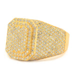 Custom Gold 3.5cttw Round Pave Diamond Mens Ring - Johnny Dang & Co