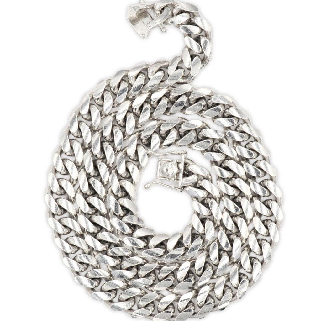 Silver 12mm Solid Cuban Chain 20" 22" 24" - Johnny Dang & Co