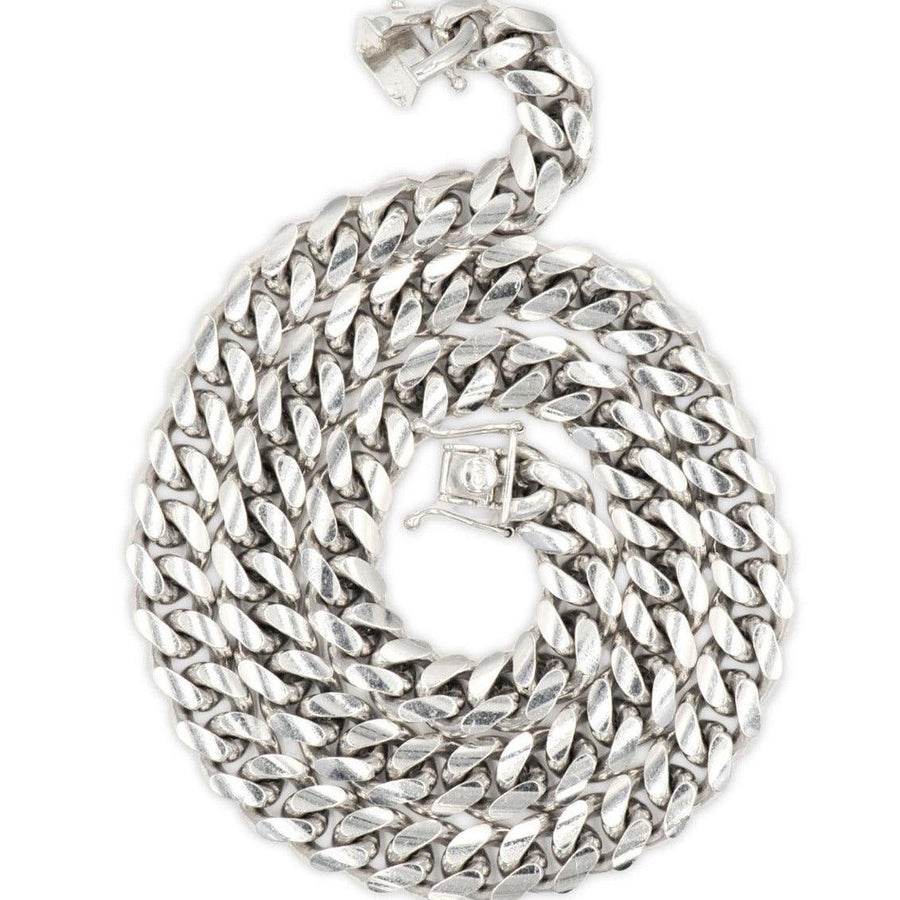 Silver 12mm Solid Cuban Chain 20