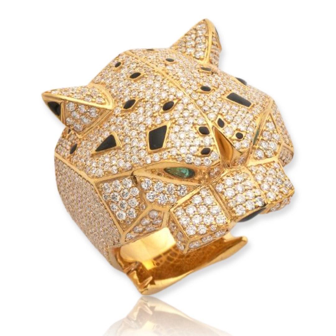 14KY 5.00CTW DIAMOND PANTHER RING - Johnny Dang & Co