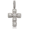 14KW 2.00CTW DIAMOND SQUARE CLUSTER CROSS PENDANT - Johnny Dang & Co