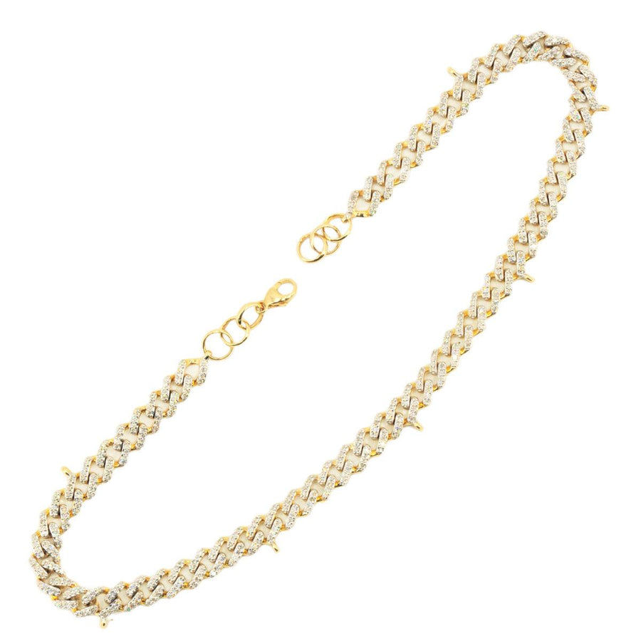 Copy of 10k Gold 0.45ctw Diamond Charm Anklet 9