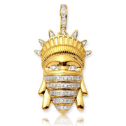 10KY .50CTW DIAMOND STATU OF LIBERTY HEAD PENDANT - Johnny Dang & Co