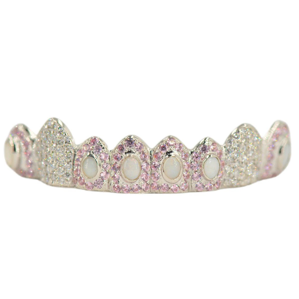 8 Top/ 8 Bottom Shooting Star Opal and Honeycomb Grillz - Johnny Dang & Co