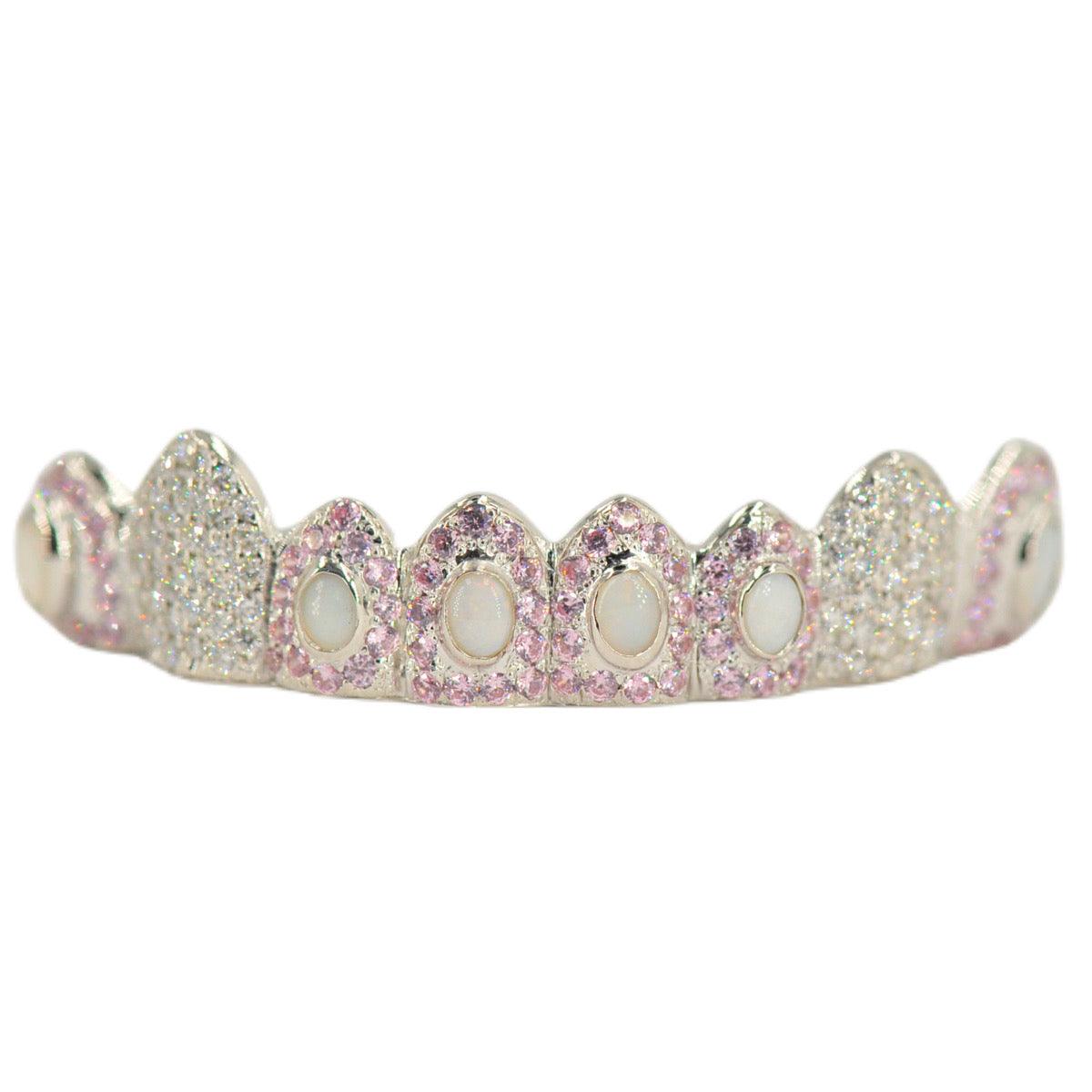 8 Top/ 8 Bottom Shooting Star Opal and Honeycomb Grillz - Johnny Dang & Co