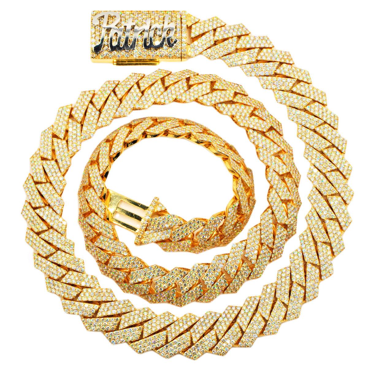 Custom 14k Gold 124.58ctw Diamond Cuban Chain. 33” Length - Johnny Dang & Co