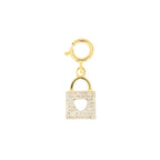 10k Yellow Gold and Diamond 'Lock With Heart Opening' Charm - 10022 - Johnny Dang & Co