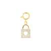 10k Yellow Gold and Diamond 'Lock With Heart Opening' Charm - 10022 - Johnny Dang & Co