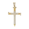 10KY 0.55CTW DIAMOND NAILS CROSS PENDANT - Johnny Dang & Co