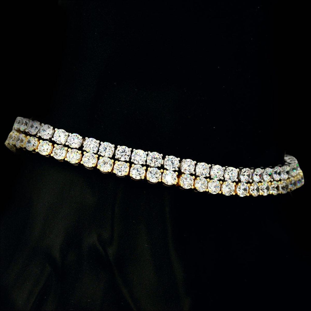 CZ SILVER TENNIS BRACELET 8" - 8.5" - Johnny Dang & Co