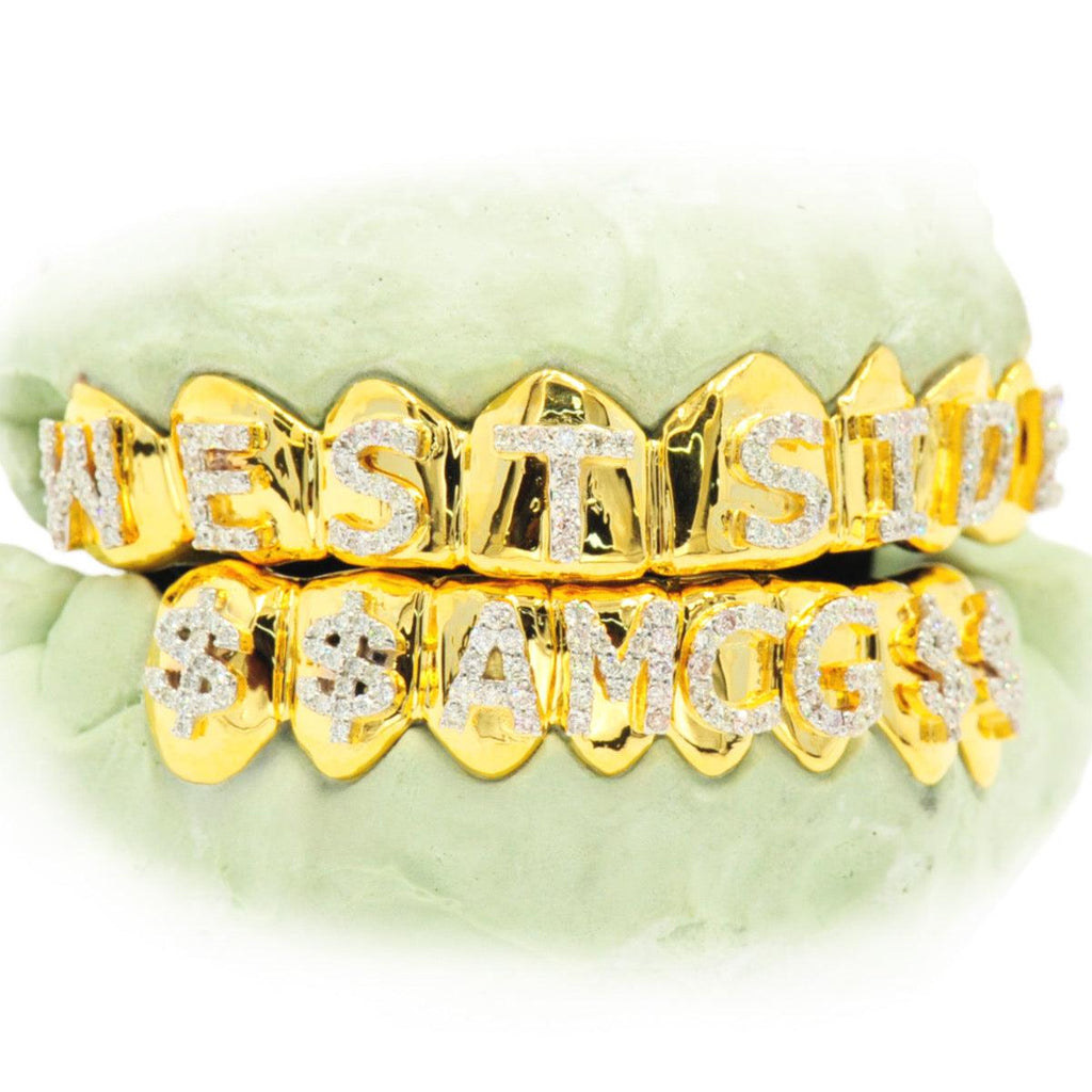 JDTK-1563-2 Custom Diamond Prong Set Grill - Johnny Dang & Co