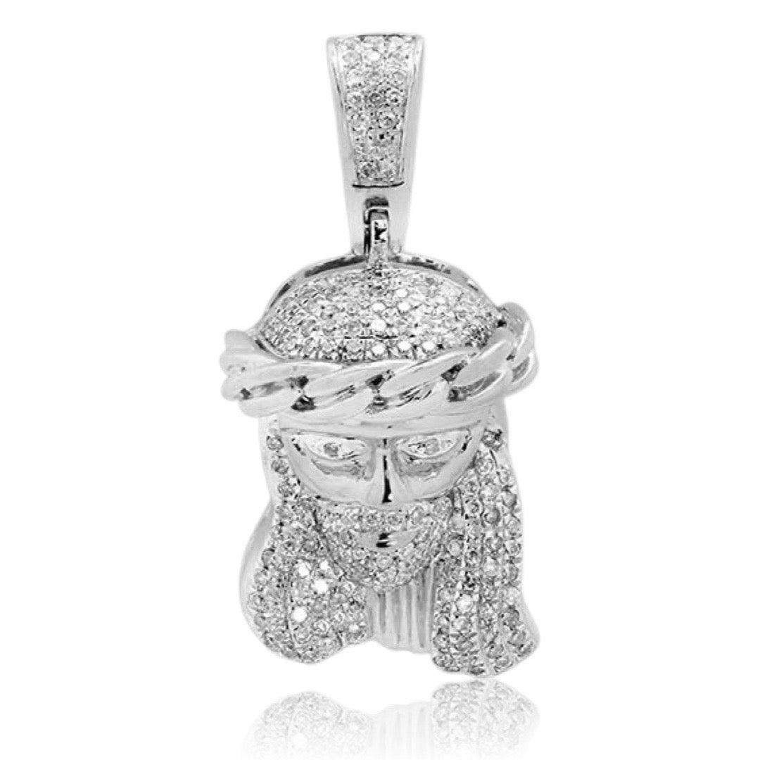 10KW 0.33CTW DIAMOND MIAMI CUBAN JESUS PENDANT - Johnny Dang & Co