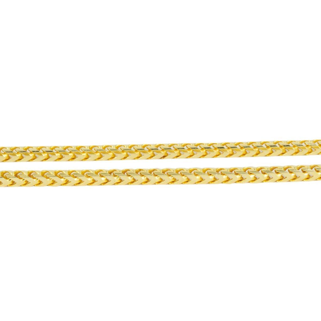 10K Gold 1.8mm Diamond Cut Solid Franco Chain - Johnny Dang & Co