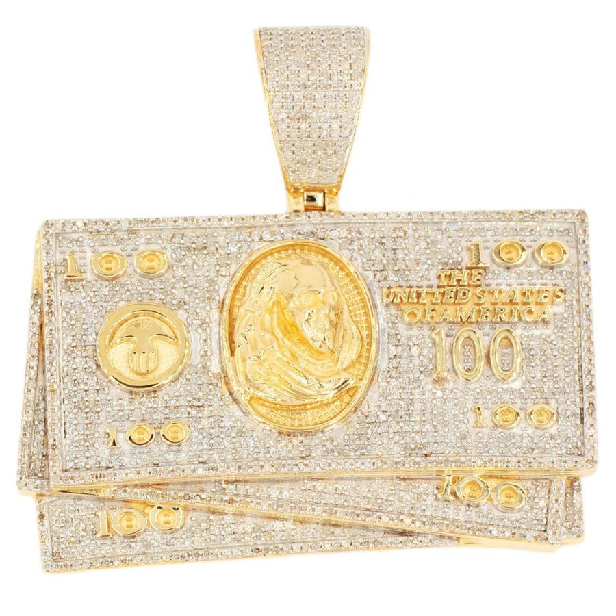 10KY 2.65CTW DIAMOND $100 MONEY STACK PENDANT - Johnny Dang & Co