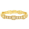 14KY 8.50CTW BAGUETTE DIAMOND SQUARE CLUSTER 8" - Johnny Dang & Co