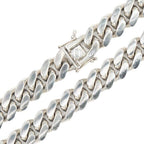 Silver 12mm Solid Cuban Chain 20" 22" 24" - Johnny Dang & Co
