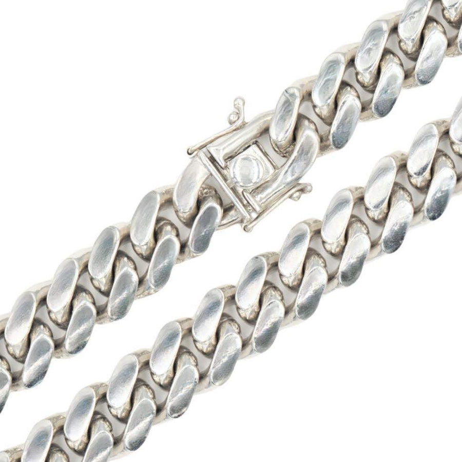 Silver 12mm Solid Cuban Chain 20