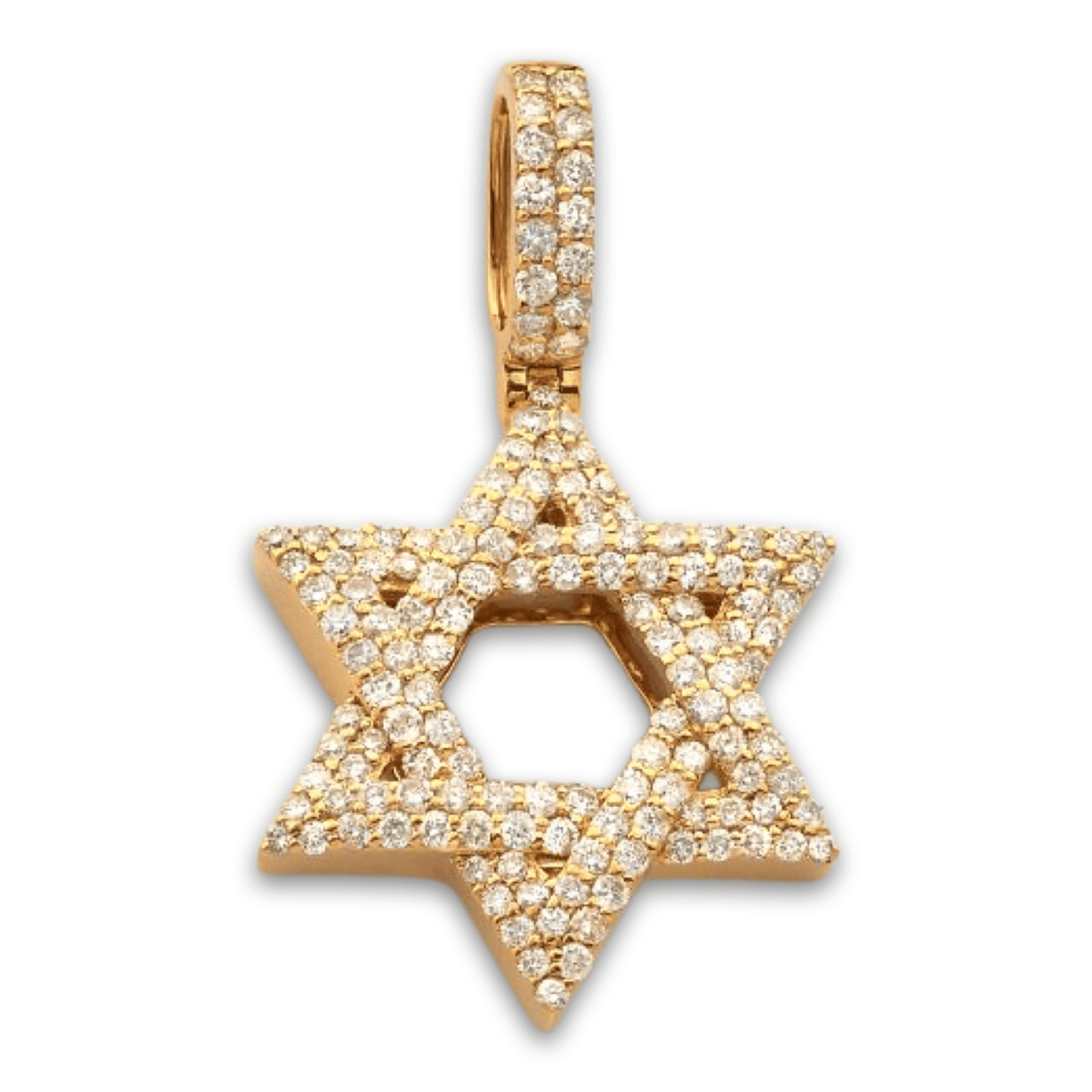 14KY 1.00CTW DIAMOND STAR OF DAVID PENDANT - Johnny Dang & Co