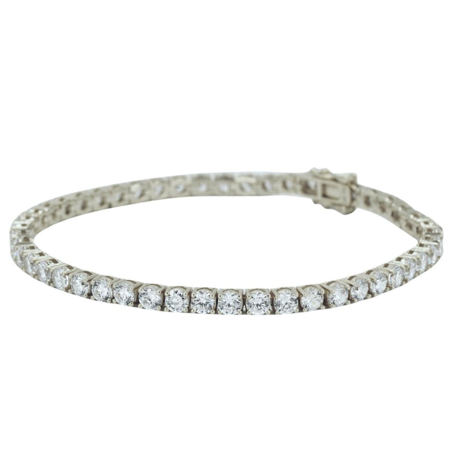 CZ SILVER TENNIS BRACELET 8