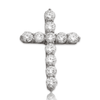 14KW 4.80CTW DIAMOND 11 STONE 3-PRONG CROSS - Johnny Dang & Co