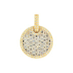 10k Yellow Gold 6.25CTW Round and Emerald Cut Diamond Medallion - Johnny Dang & Co