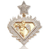 10KY 2.20CTW DIAMOND ANGEL WITH FLUTE PENDANT - Johnny Dang & Co