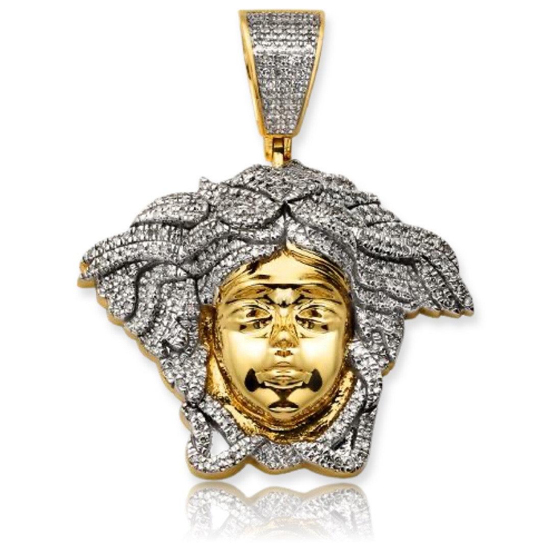 10KY 0.65CTW DIAMOND MEDUSA HEAD PENDANT - Johnny Dang & Co
