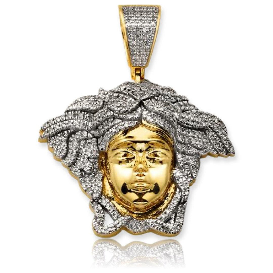 10KY 0.65CTW DIAMOND MEDUSA HEAD PENDANT - Johnny Dang & Co