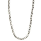 10k White Gold 6.5mm Semi-Solid Classic Miami Cuban 24 Inches - Johnny Dang & Co