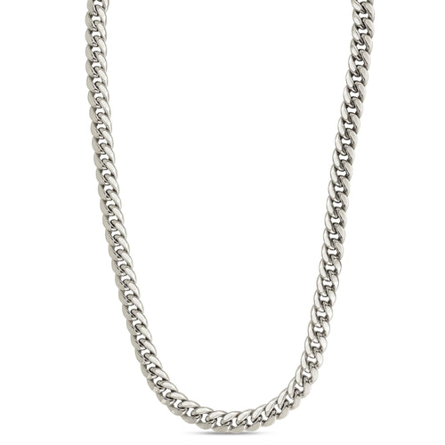 10k White Gold 6.5mm Semi-Solid Classic Miami Cuban 24 Inches - Johnny Dang & Co