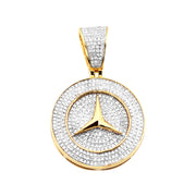 10KY 1.05CTW DIAMOND TRI-STAR AUTOMOBILE PENDANT - Johnny Dang & Co
