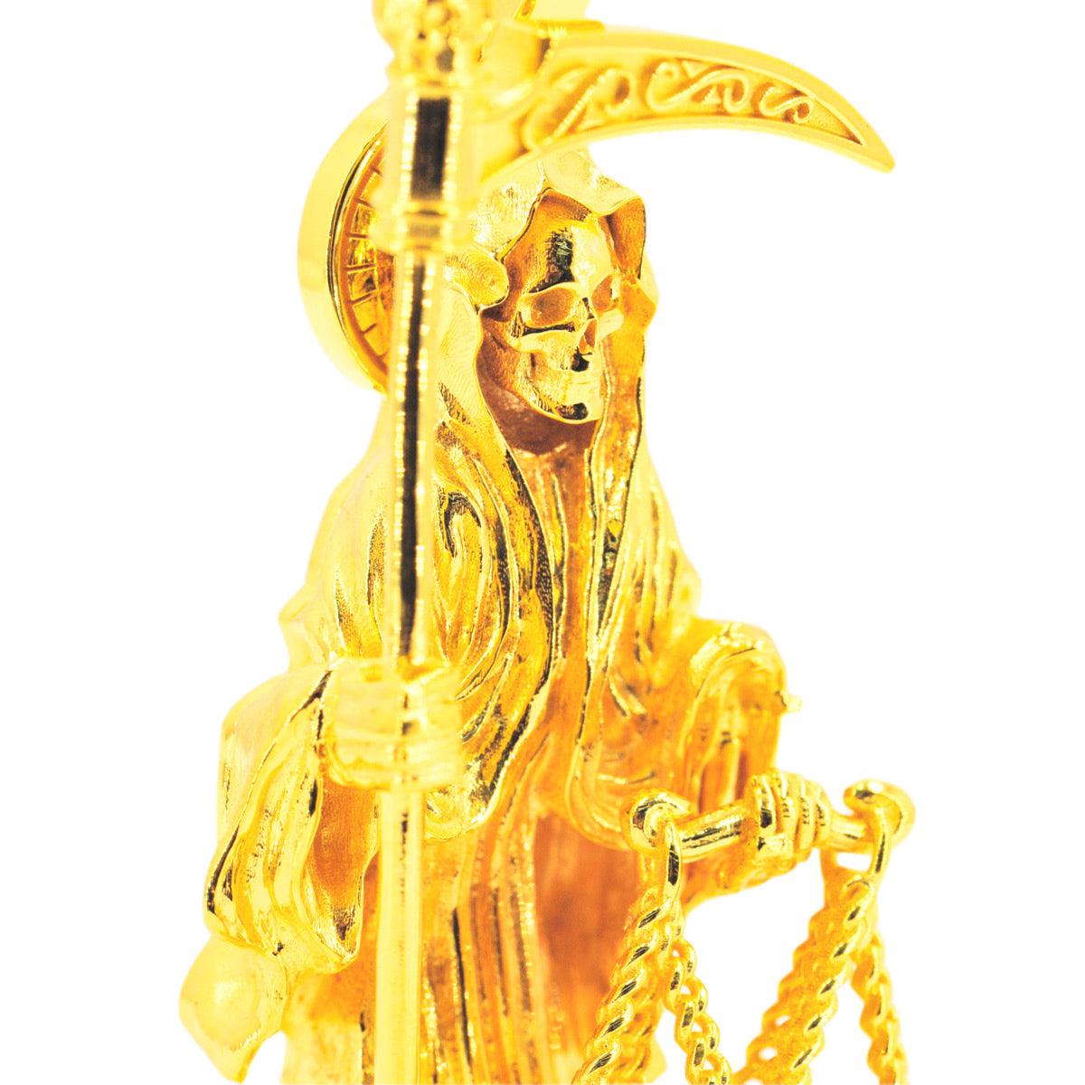 14k Gold Custom JD&CO Exclusive 3D Grim Reaper Santa Muerte Pendant - Johnny Dang & Co