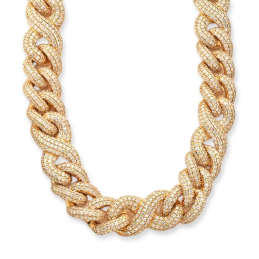 10KY 69.16CTW DIAMOND CUBAN INFINITY NECKLAEC - Johnny Dang & Co