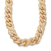 10KY 69.16CTW DIAMOND CUBAN INFINITY NECKLAEC - Johnny Dang & Co