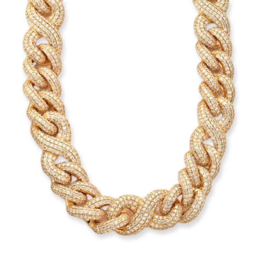 10KY 69.16CTW DIAMOND CUBAN INFINITY NECKLAEC - Johnny Dang & Co