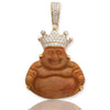 10KY 0.85CTW DIAMOND JADE KING BUDDHA PENDANT - Johnny Dang & Co