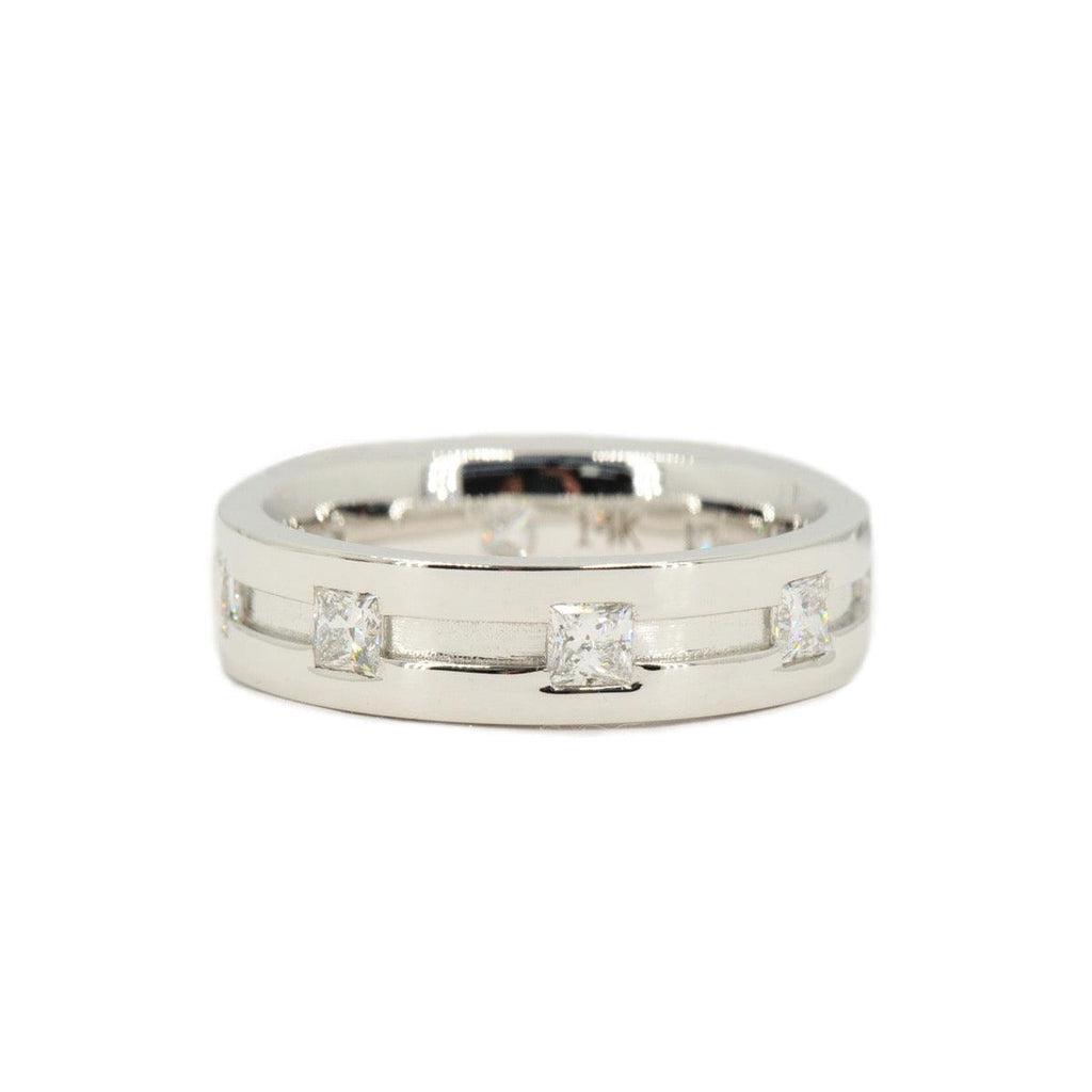 Custom Men’s Princess Cut Diamond 6mm Band - Johnny Dang & Co