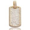 14KY 7.00CTW BAGUETTE DIAMOND DOG TAG PENDANT - Johnny Dang & Co