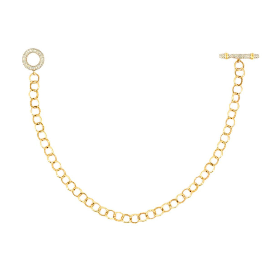 10k Gold 0.45ctw Diamond Charm Bracelet 7.5