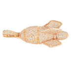 14KR 6.15CTW 3D DIAMOND ROCKET SHIP PENDANT - Johnny Dang & Co